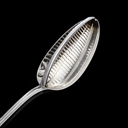fig 4. A Large Solid Silver Straining Spoon, Crest of The Earl of Camden - William, Charles & Henry Eley 1824