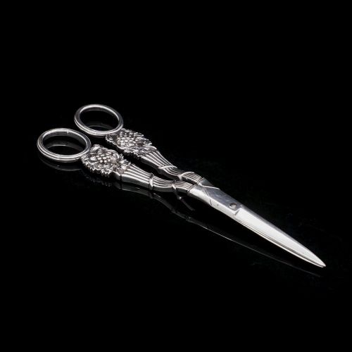 fig 1. Georgian Solid Silver Grape Scissors - William Eley & William Fearn 1816