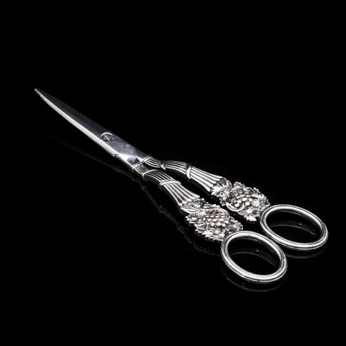 fig 3. Georgian Solid Silver Grape Scissors - William Eley & William Fearn 1816