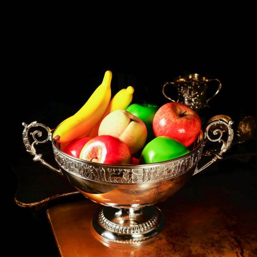 fig 2. A Magnificent Victorian Solid Silver Centrepiece Bowl with Roman Frieze - Elkington 1899