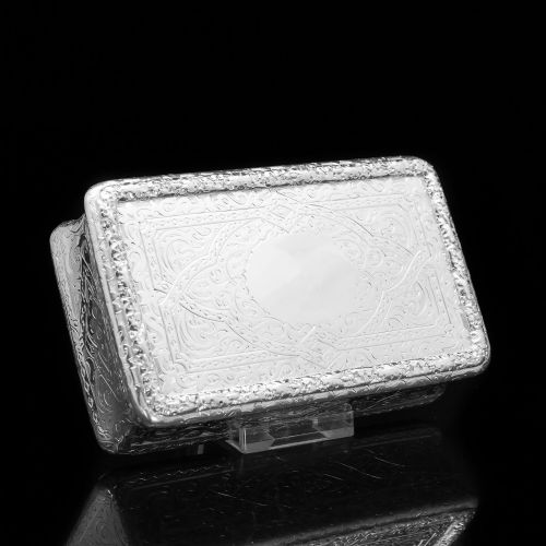 fig 5. A Huge Solid Silver Table Snuff Box Victorian - Thomas Johnson 1869