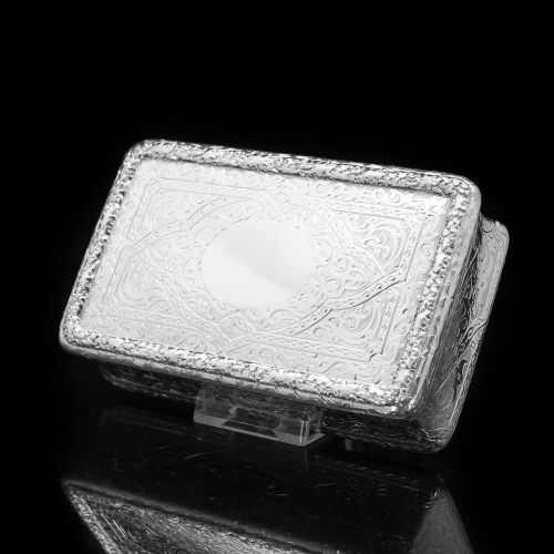 fig 7. A Huge Solid Silver Table Snuff Box Victorian - Thomas Johnson 1869