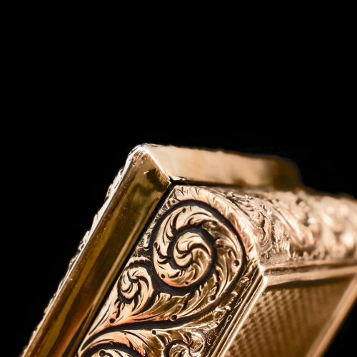 fig 3. Antique English Georgian Silver Gilt Table Snuff Box - Thomas Shaw 1828