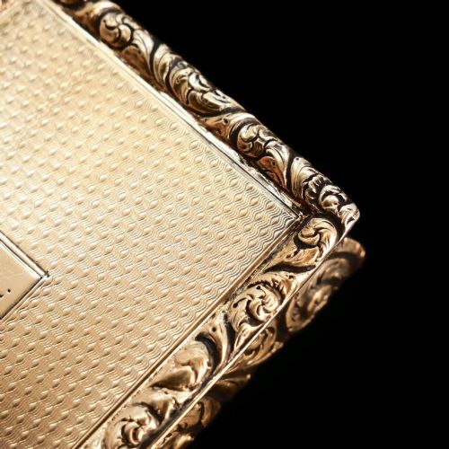 fig 5. Antique English Georgian Silver Gilt Table Snuff Box - Thomas Shaw 1828
