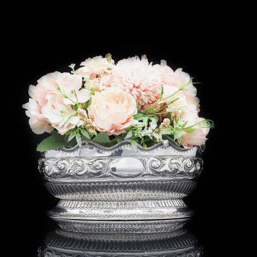 fig 2. A Unique Pair of Solid Silver Oblong Shaped Bowls - Martin, Hall & Co 1881