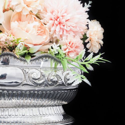 fig 5. A Unique Pair of Solid Silver Oblong Shaped Bowls - Martin, Hall & Co 1881