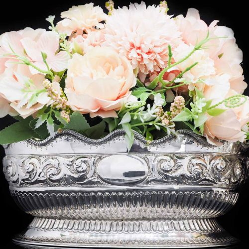 fig 6. A Unique Pair of Solid Silver Oblong Shaped Bowls - Martin, Hall & Co 1881