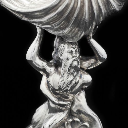 fig 6. A Magnificent Victorian Solid Silver Figural Centrepiece Bowl - Henry Lewis 1896