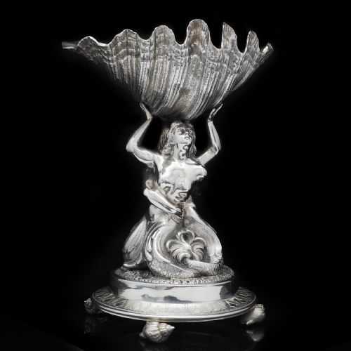 A Magnificent Victorian Solid Silver Figural Centrepiece Bowl - Henry Lewis 1896