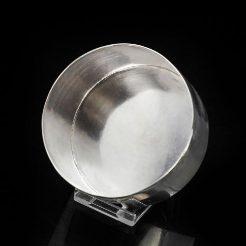 fig 4. A Heavy Solid Silver Georgian Circular Box - John Hutson 1785
