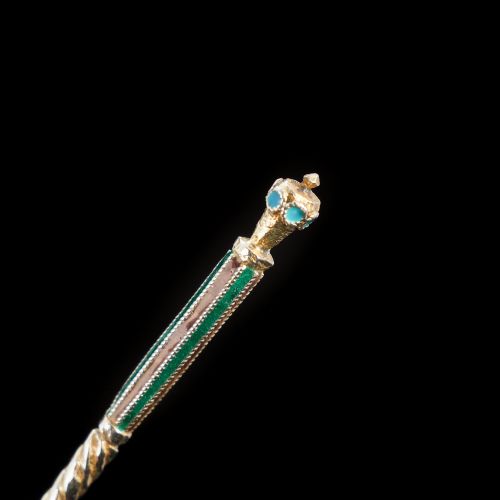 fig 4. Antique Russian Silver Cloisonne Enamel Spoons | Set of 6 | c.1900