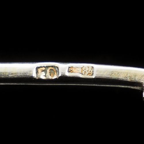 fig 5. Antique Russian Silver Cloisonne Enamel Spoons | Set of 6 | c.1900
