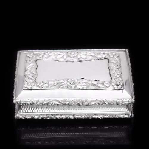 A Heavy Solid Silver Table Snuff Box - Francis Clark 1845