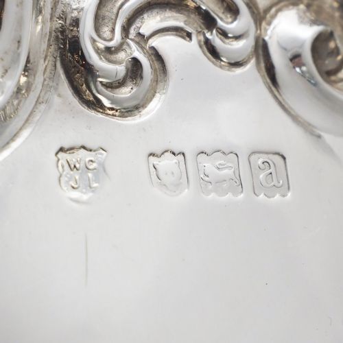 fig 4. An Ornate Victorian Solid Silver Chased Dish - Goldsmiths & Silversmiths Co 1896