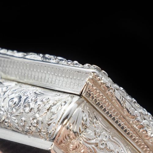 fig 7. A Solid Silver Table Snuff Box Georgian - Nathaniel Mills 1836