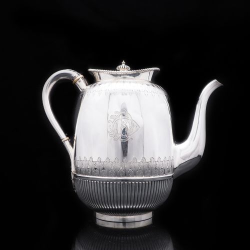 fig 3. Elegant Victorian Solid Silver Tea & Coffee 5-Piece Set - George Fox 1865
