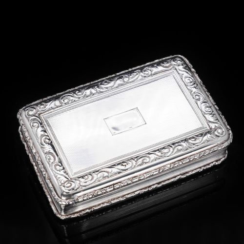 Large Georgian Solid Silver Table Snuff Box - Thomas Edwards 1836