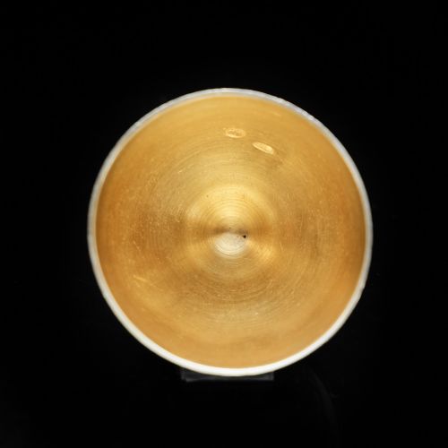 fig 1. Solid Silver Russian Easter Egg with Gilt Interior- P. Barabanon 19th Century