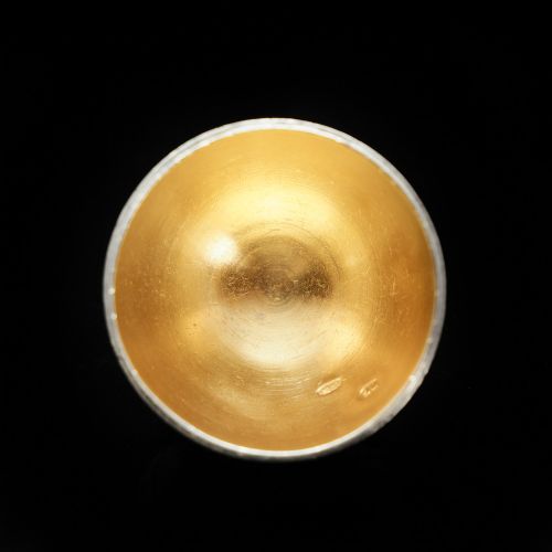 fig 2. Solid Silver Russian Easter Egg with Gilt Interior- P. Barabanon 19th Century