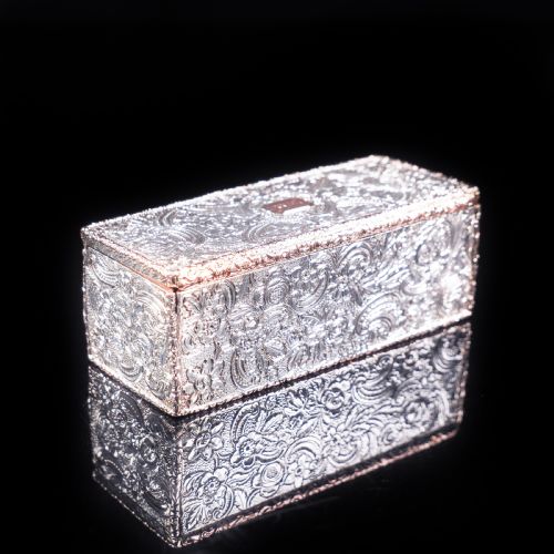 fig 1. Magnificent Georgian Rose Gold & Silver Table Snuff Box - William Parker 1824