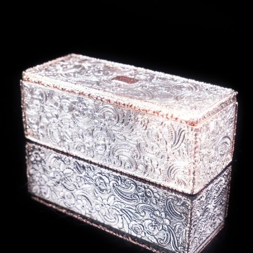 fig 3. Magnificent Georgian Rose Gold & Silver Table Snuff Box - William Parker 1824