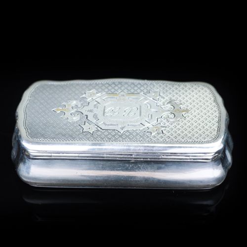 fig 4. Antique Imperial Russian Silver Table Snuff Box with Vermeil - 19th Century.