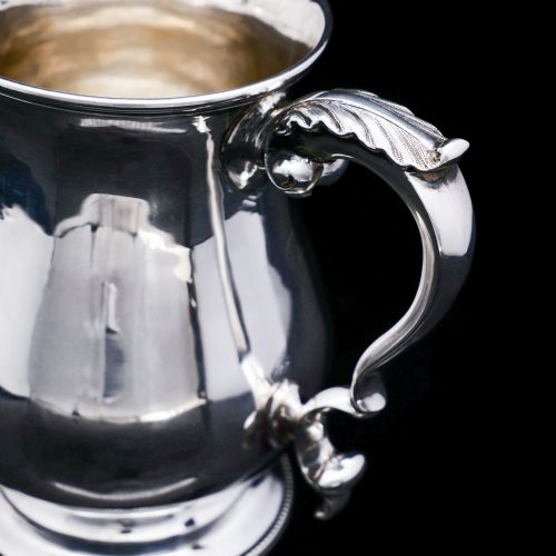 fig 4. Antique Victorian Solid Silver Tankard Baluster Shaped - Henry William Curry 1870