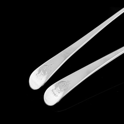 fig 5. Antique Solid Silver Pair of Georgian Large Ladles, Sutherland Crest 1784/5