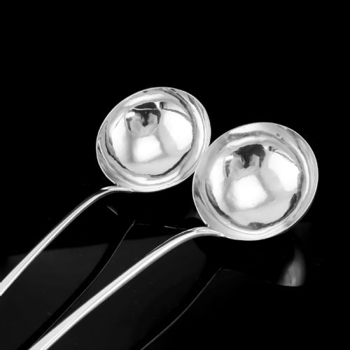 fig 6. Antique Solid Silver Pair of Georgian Large Ladles, Sutherland Crest 1784/5