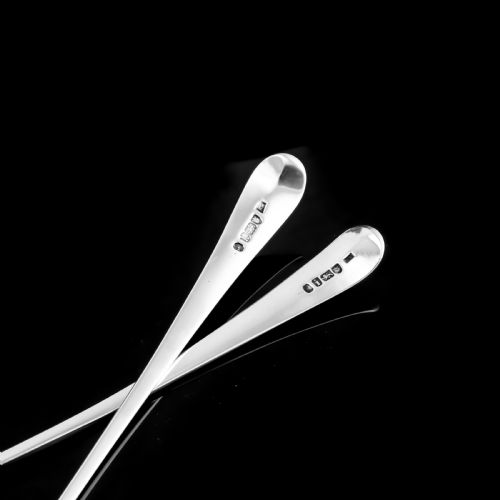 fig 9. Antique Solid Silver Pair of Georgian Large Ladles, Sutherland Crest 1784/5