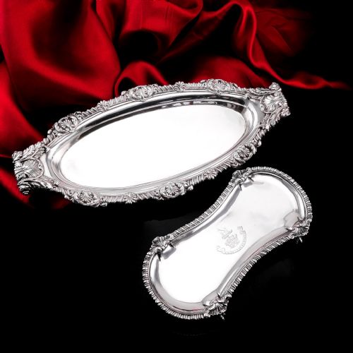 fig 2. Antique Georgian Solid Silver Snuffer Tray - Paul Storr 1819