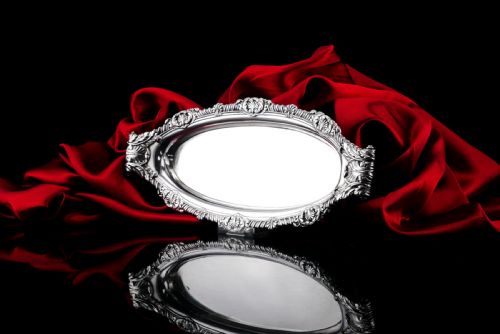 fig 7. Antique Georgian Solid Silver Snuffer Tray - Paul Storr 1819