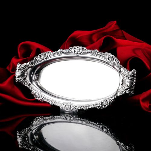fig 8. Antique Georgian Solid Silver Snuffer Tray - Paul Storr 1819