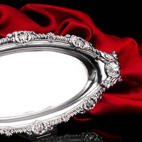 fig 9. Antique Georgian Solid Silver Snuffer Tray - Paul Storr 1819
