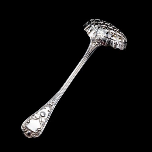 fig 2. Antique Solid Silver Sugar Sifter Spoon - Francis Higgins 1856