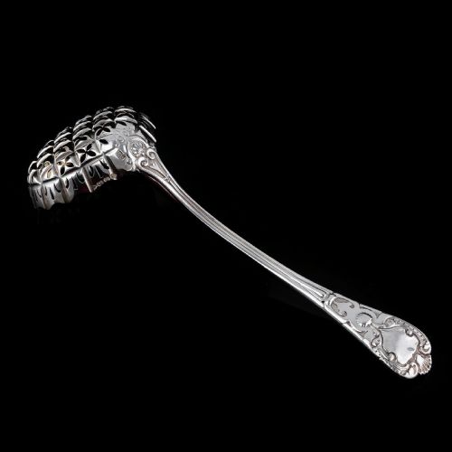 fig 3. Antique Solid Silver Sugar Sifter Spoon - Francis Higgins 1856