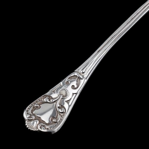 fig 4. Antique Solid Silver Sugar Sifter Spoon - Francis Higgins 1856
