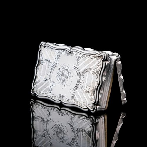 fig 9. A Large Victorian Solid Silver Snuff Box with Cast Border - Edward Smith 1847