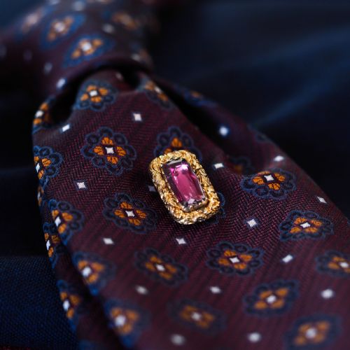 Antique Georgian 15ct Gold Amethyst Stick Pin/tie Pin/brooch - C.1810
