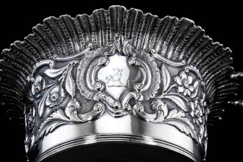 fig 3. Antique Georgian Solid Silver Irish Bowl with Gorgeous Irish Chasing - Robert W Smith 1832