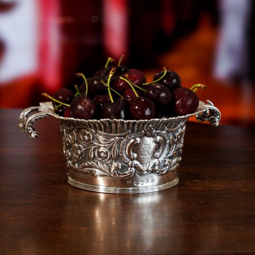 fig 5. Antique Georgian Solid Silver Irish Bowl with Gorgeous Irish Chasing - Robert W Smith 1832