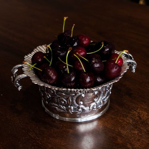 fig 7. Antique Georgian Solid Silver Irish Bowl with Gorgeous Irish Chasing - Robert W Smith 1832