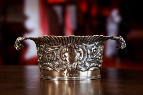fig 8. Antique Georgian Solid Silver Irish Bowl with Gorgeous Irish Chasing - Robert W Smith 1832