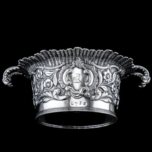 Antique Georgian Solid Silver Irish Bowl with Gorgeous Irish Chasing - Robert W Smith 1832