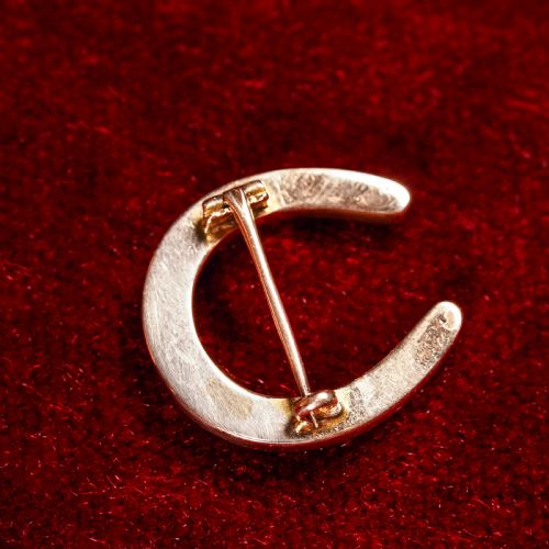 fig 6. Antique Victorian 14ct Gold Horseshoe Pearl Brooch/Pin - c.1860