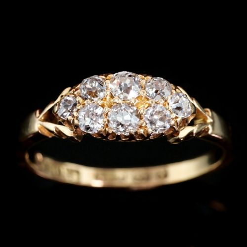 fig 1. Antique Diamond Ring 18ct Gold - Birmingham 1897