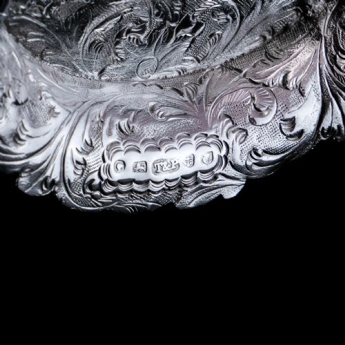 fig 8. Antique Solid Sterling Silver 'Castle Top' Dish/Pin Tray, Windsor Castle - Taylor & Perry 1843