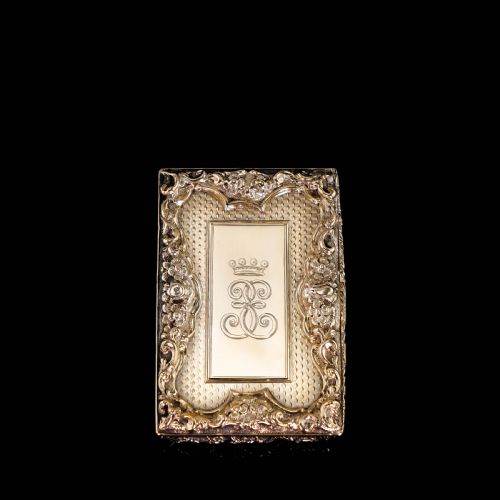 fig 6. Antique Silver Gilt Table Snuff Box - Yapp & Woodward 1847
