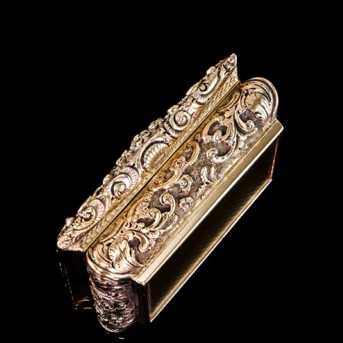 fig 7. Antique Silver Gilt Table Snuff Box - Yapp & Woodward 1847