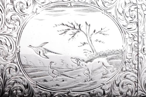 fig 8. Antique Victorian Solid Silver Cigar Cheroot Case - Nathaniel Mills 1853